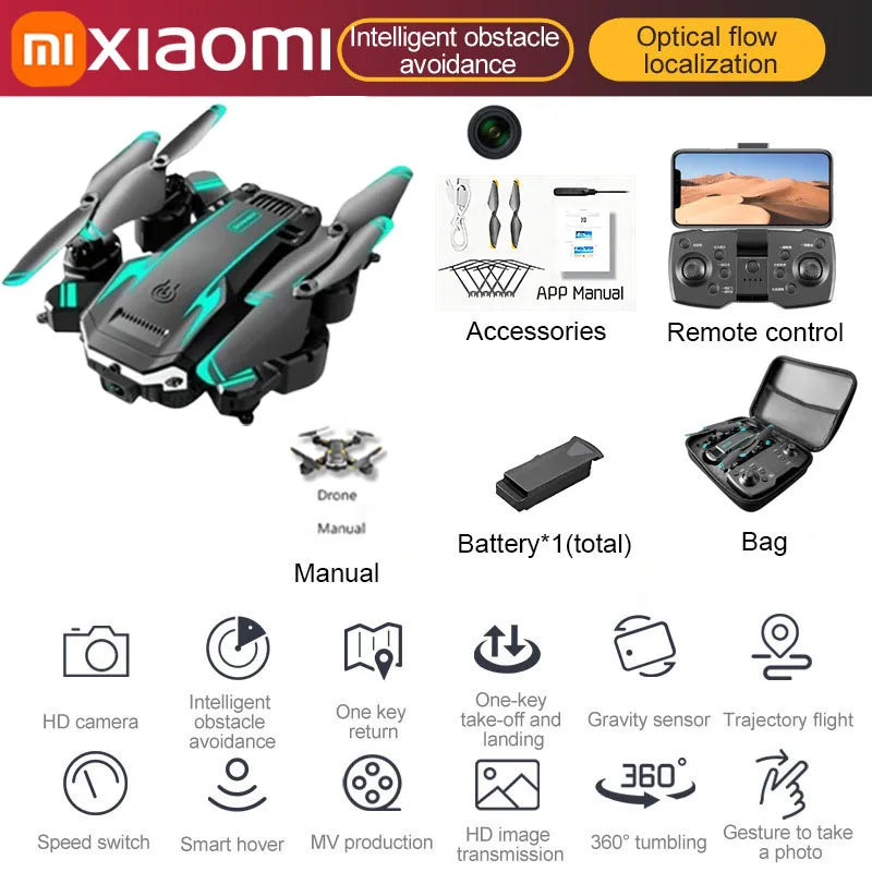 SKYPOINT Xiaomi S6 pro Drone Aerial 8K HD Professional Foldable Obstacle Avoidance Quadcopter Dual Camera GPS WIFI RC UAV Christmas Gifts