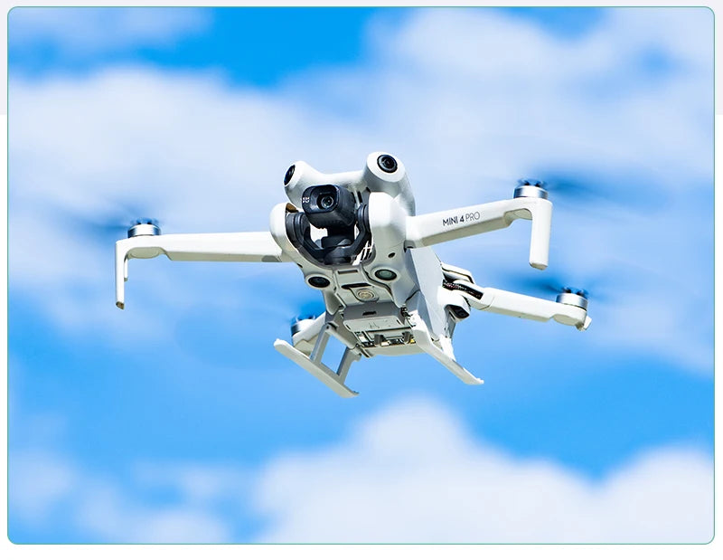 SKYPOINT Colorful LED Landing Gear for DJI Mini 4 Pro Drone Accessory Foldable Landing Gear with Flash LED Lights