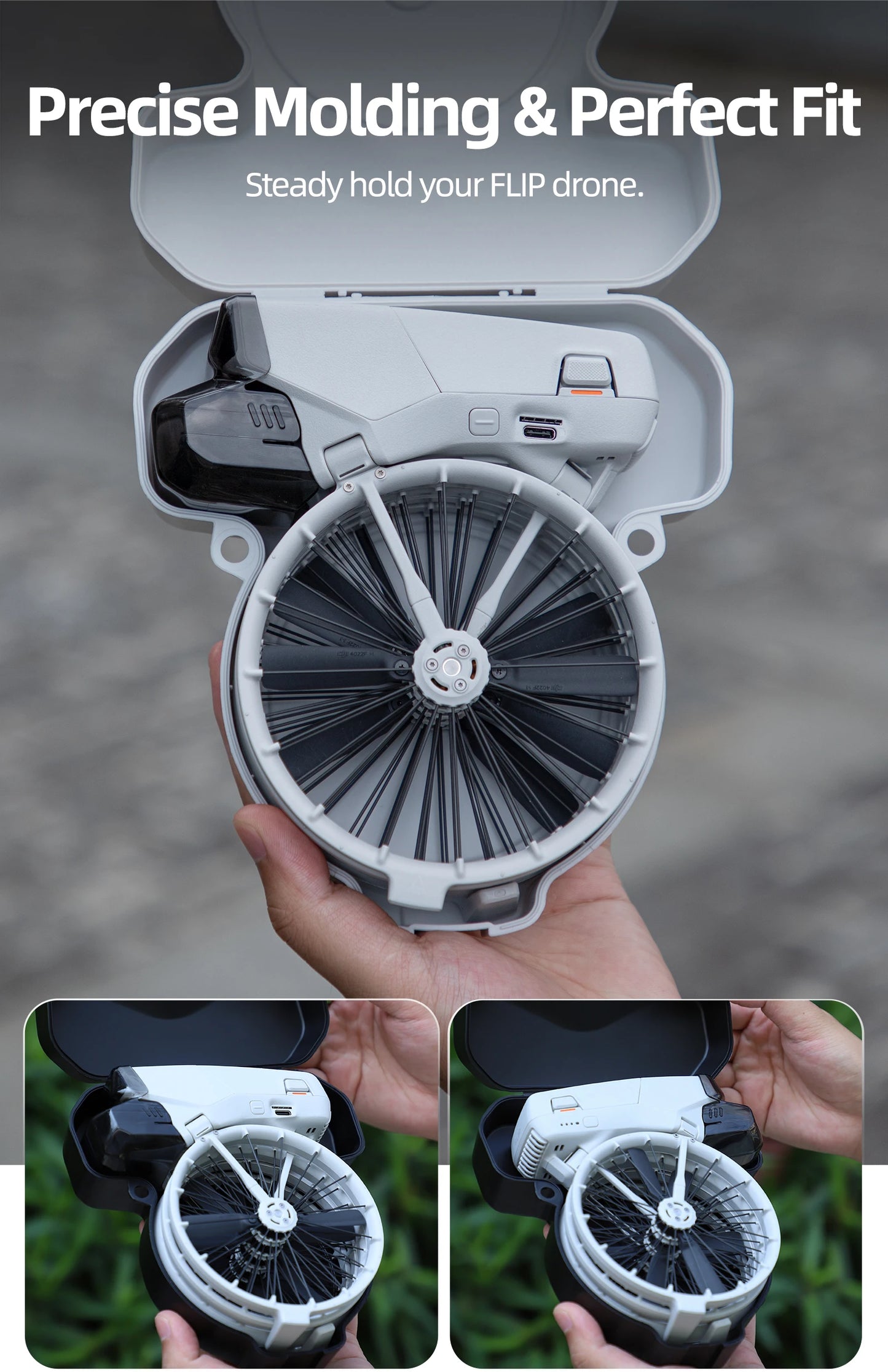 SKYPOINT DJI Flip Drone Waterproof Shockproof Storage Case Portable Travel Bag with Lanyard Carry Box Drone Accessories