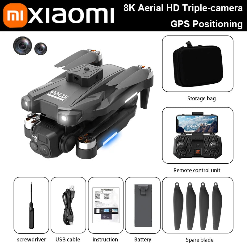 SKYPOINT Xiaomi YK8 Pro Drone 8K Aerial HD Professional Omnidirectional infrared Intelligent Obstacle Avoidance 5G WIFI Brushless Drone