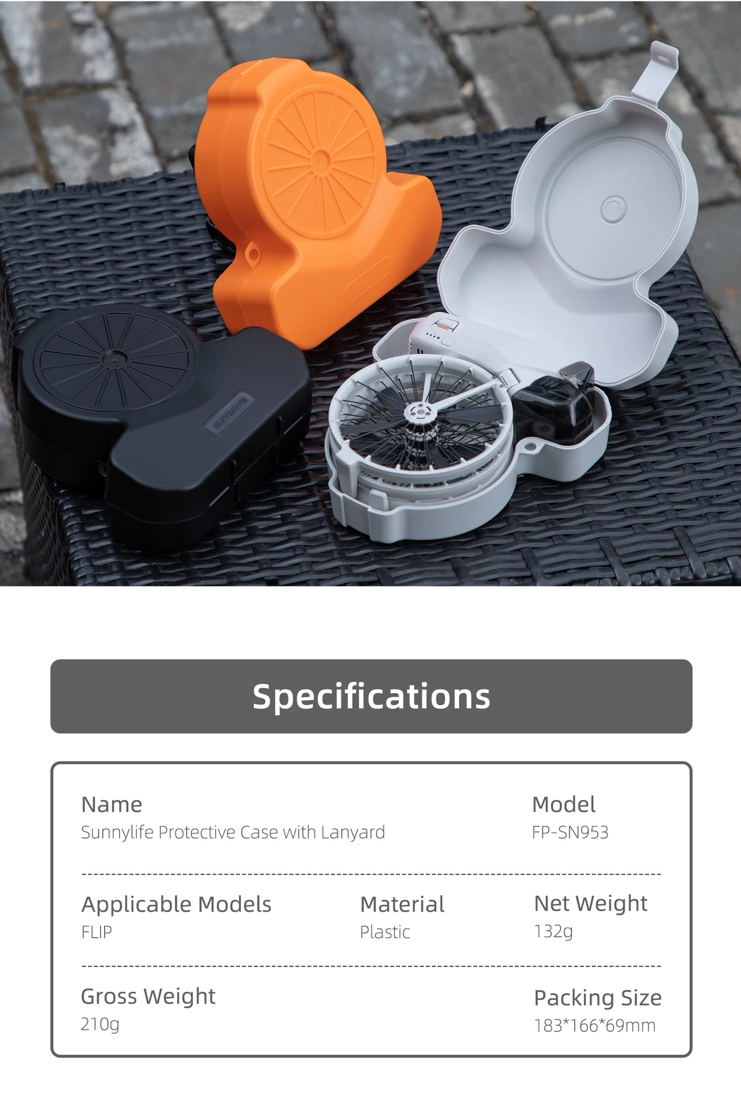 SKYPOINT DJI Flip Drone Waterproof Shockproof Storage Case Portable Travel Bag with Lanyard Carry Box Drone Accessories