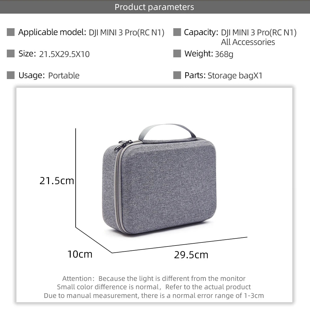 SKYPOINT Storage Bag For DJI Mini 3 Pro Drone Remote Controller Handbag Carrying Case for DJI Mavic Mini 4 Portable Box Accessories