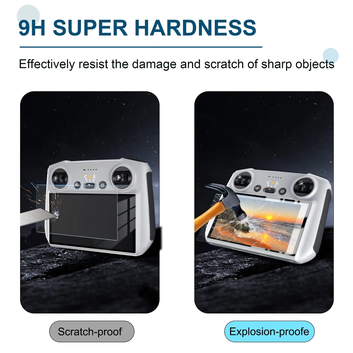 SKYPOINT Tempered Glass for DJI Mini 4 Pro RC 2 Remote Control Screen Protector for DJI Mini4 Pro RC2 Anti-scratch Film Glass Accessories