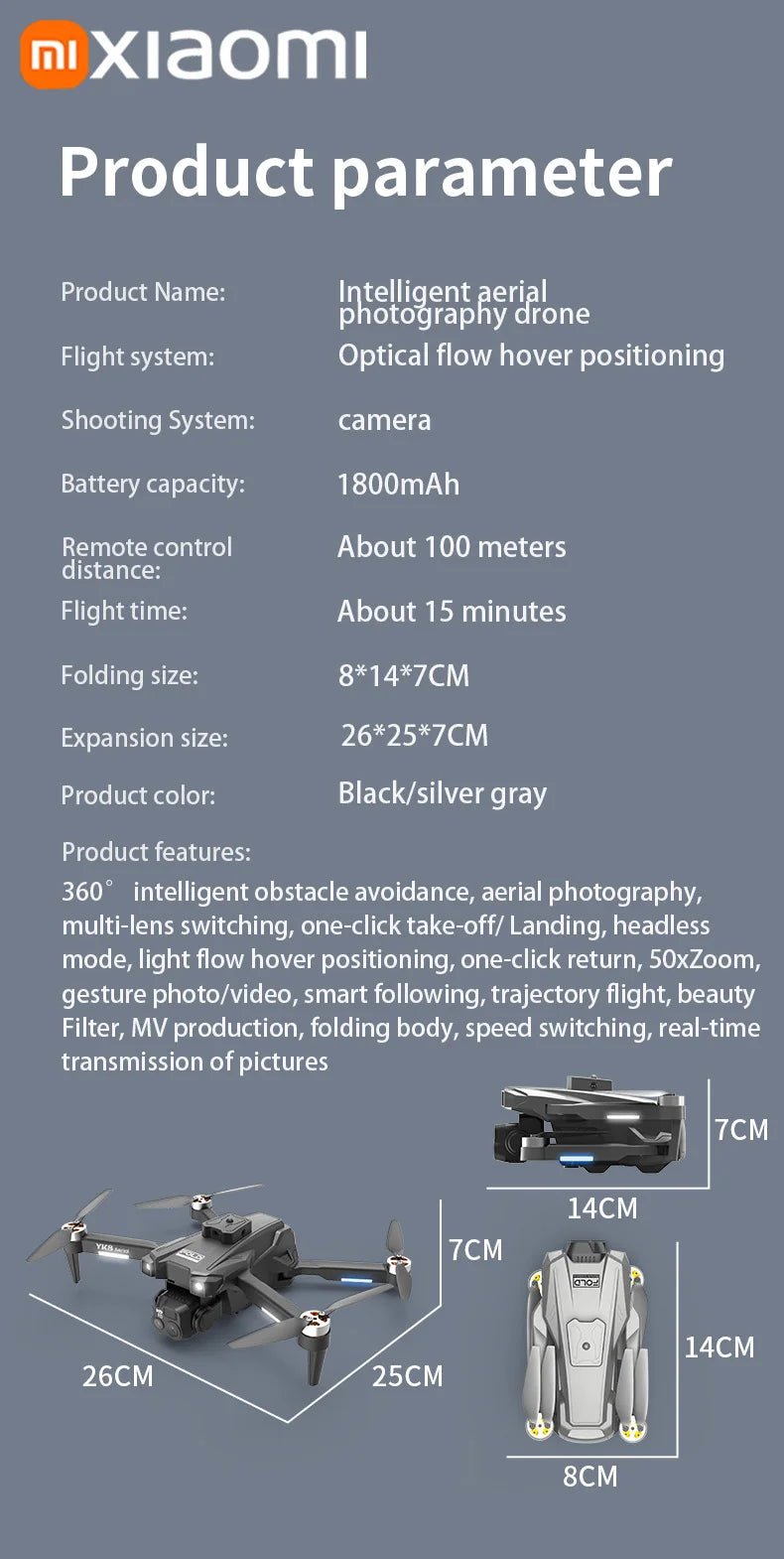 SKYPOINT Xiaomi YK8 Pro Drone 8K Aerial HD Professional Omnidirectional infrared Intelligent Obstacle Avoidance 5G WIFI Brushless Drone