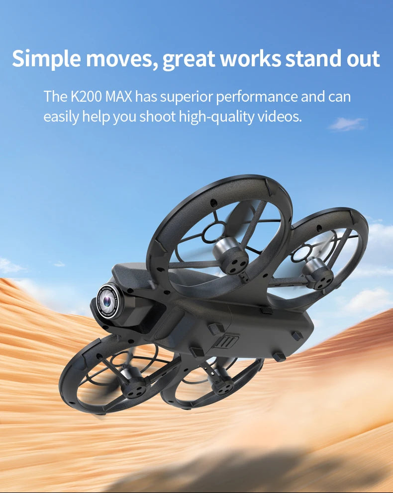 SKYPOINT NEW K200 MAX Drone Large Ultra HD Screen Remote 8K Aerial Vehicle GPS Brushless Motor Long Flight Time 5G Dual Camera Quadcopter