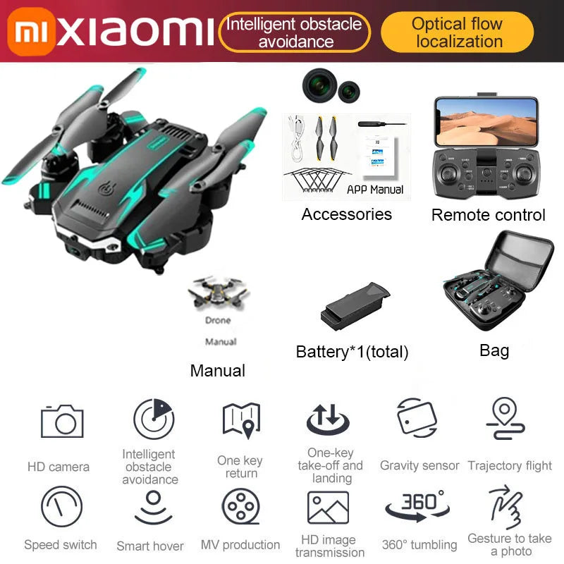 SKYPOINT Xiaomi S6 pro Drone Aerial 8K HD Professional Foldable Obstacle Avoidance Quadcopter Dual Camera GPS WIFI RC UAV Christmas Gifts