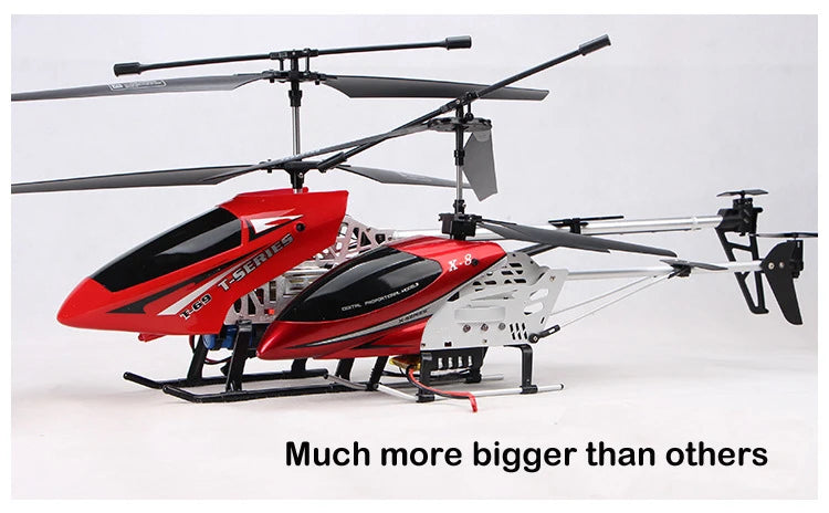 SKYPOINT Rc Helicopter With Remote Control Extra Durable Big Plane Toy For Kids Drone Model Outdoor 3.5CH 80cm Aircraft Large Helicoptero