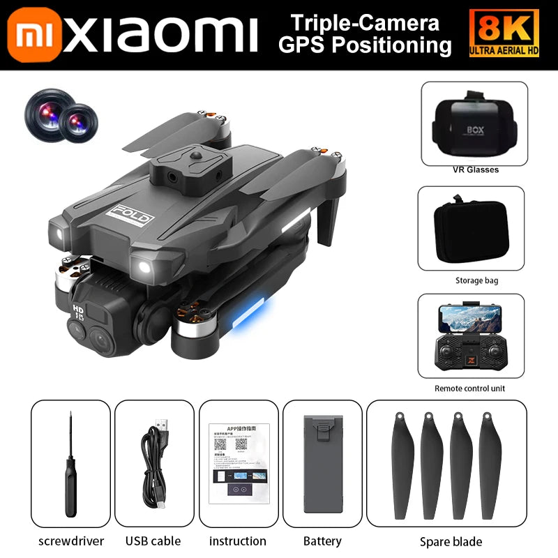 SKYPOINT Xiaomi YK8 Pro Drone 8K Aerial HD Professional Omnidirectional infrared Intelligent Obstacle Avoidance 5G WIFI Brushless Drone