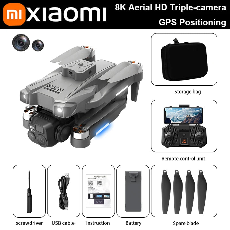 SKYPOINT Xiaomi YK8 Pro Drone 8K Aerial HD Professional Omnidirectional infrared Intelligent Obstacle Avoidance 5G WIFI Brushless Drone