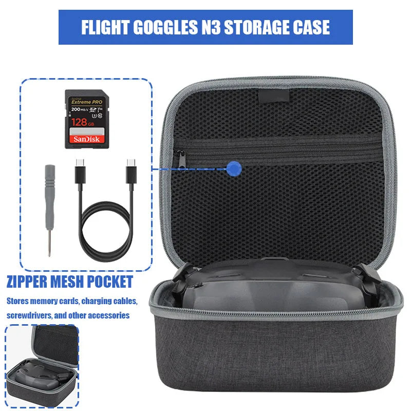 SKYPOINT VOLODYMYR for DJI NEO Portable Case Waterproof Bag Charger Battery Base Storage Box Handbag Glasses N3 Carrying Box Drone