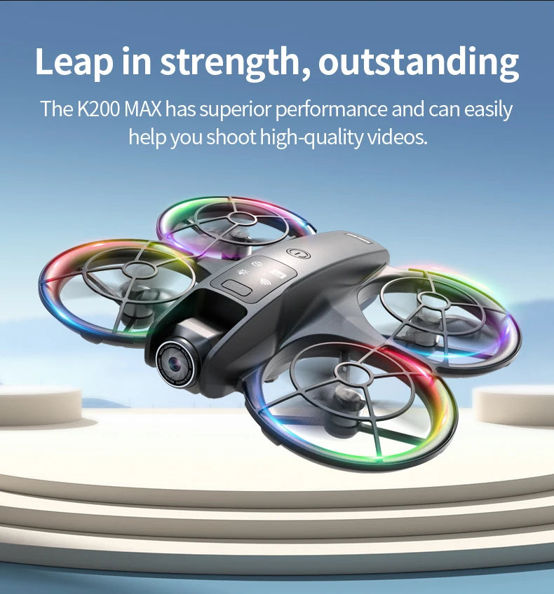 SKYPOINT NEW K200 MAX Drone Large Ultra HD Screen Remote 8K Aerial Vehicle GPS Brushless Motor Long Flight Time 5G Dual Camera Quadcopter