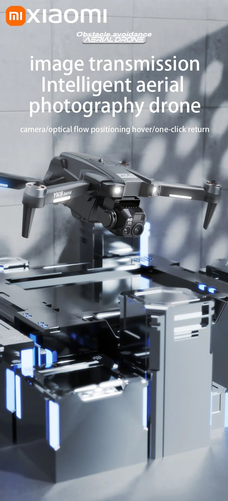 SKYPOINT Xiaomi YK8 Pro Drone 8K Aerial HD Professional Omnidirectional infrared Intelligent Obstacle Avoidance 5G WIFI Brushless Drone