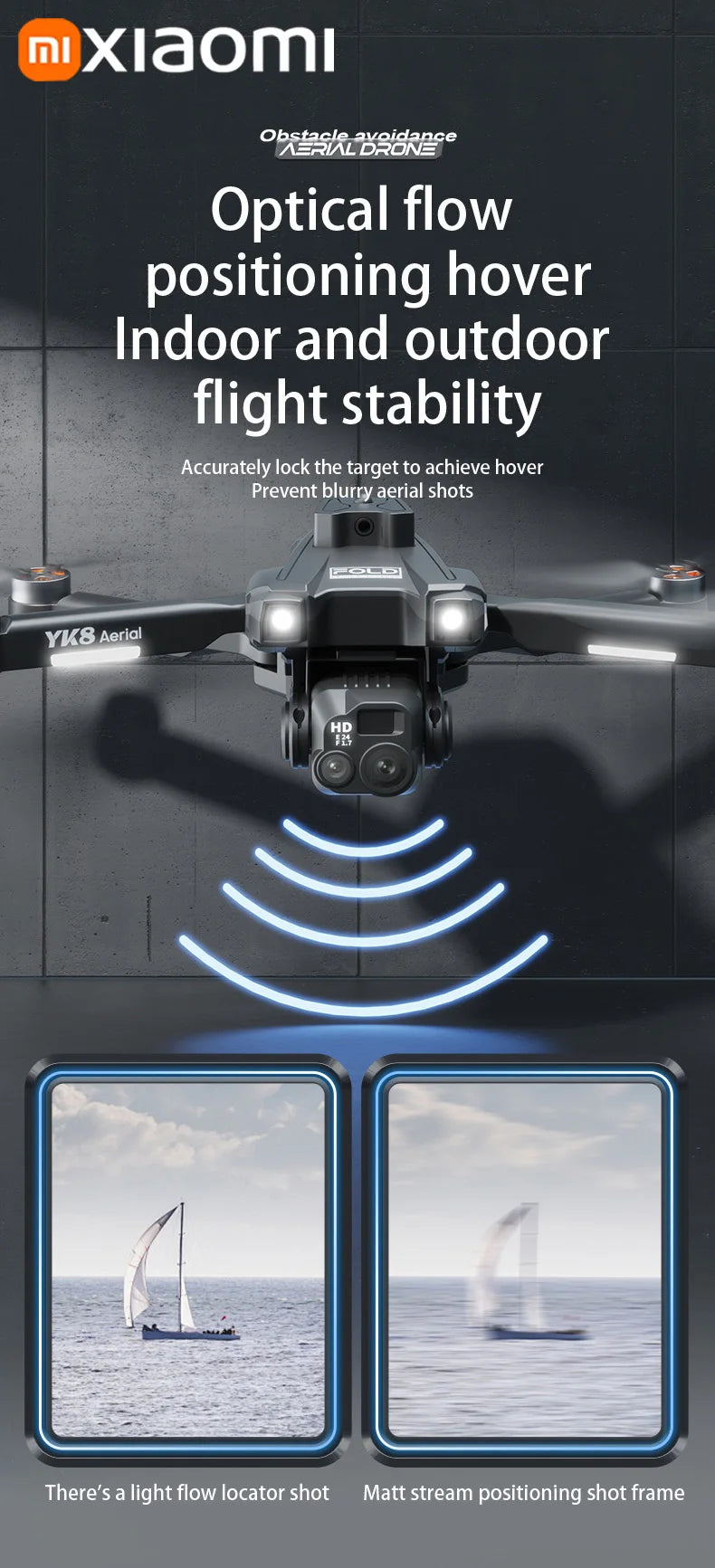 SKYPOINT Xiaomi YK8 Pro Drone 8K Aerial HD Professional Omnidirectional infrared Intelligent Obstacle Avoidance 5G WIFI Brushless Drone