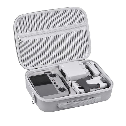 SKYPOINT Mini 4 Pro RC 2 Case, Large Capacity Portable PU Leather Storage Bag for DJI Mini 4 Pro Fly More Combo Drone RC2 Controller Kit