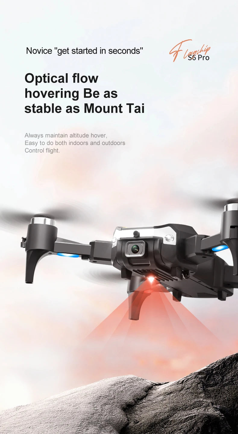 SKYPOINT Xiaomi S6 pro Drone Aerial 8K HD Professional Foldable Obstacle Avoidance Quadcopter Dual Camera GPS WIFI RC UAV Christmas Gifts