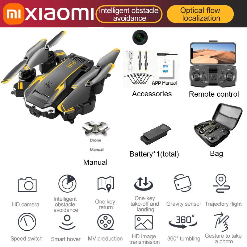 SKYPOINT Xiaomi S6 pro Drone Aerial 8K HD Professional Foldable Obstacle Avoidance Quadcopter Dual Camera GPS WIFI RC UAV Christmas Gifts