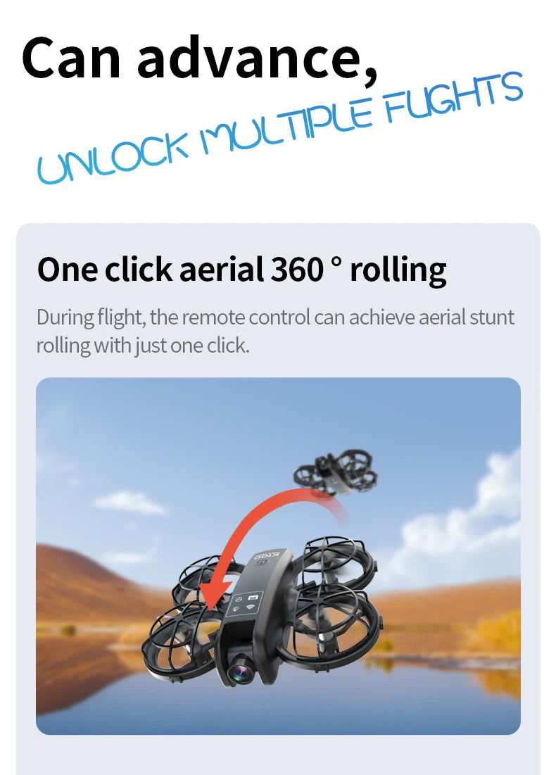 SKYPOINT K100 MAX Drone with 5KM Range 8K Dual Camera 180 Obstacle Avoidance HD Video FPV Optical Flow Quadcopter Aerial Photography Toy