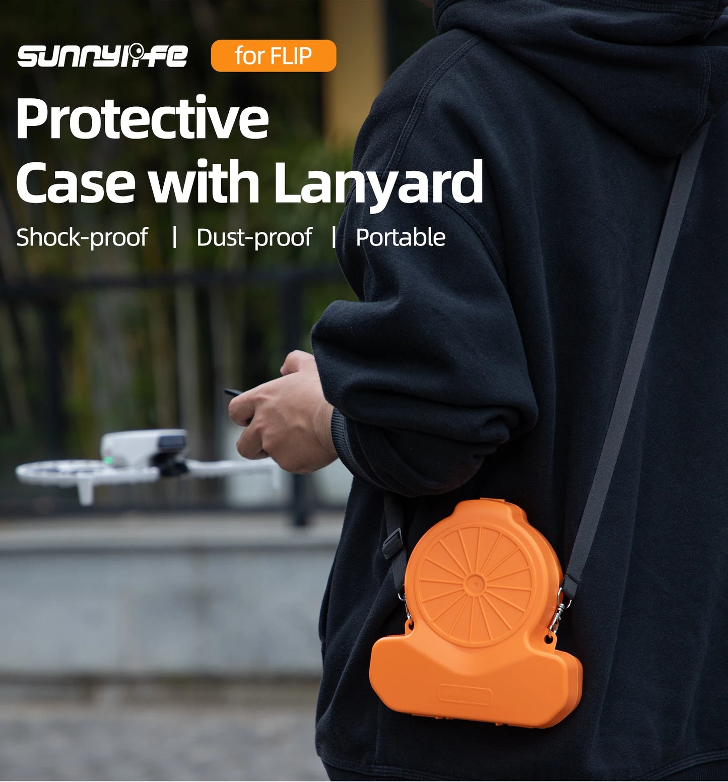 SKYPOINT For DJI Flip Drone Waterproof Shockproof Storage Case Portable Travel Bag with Lanyard Carry Box Drone Accessories