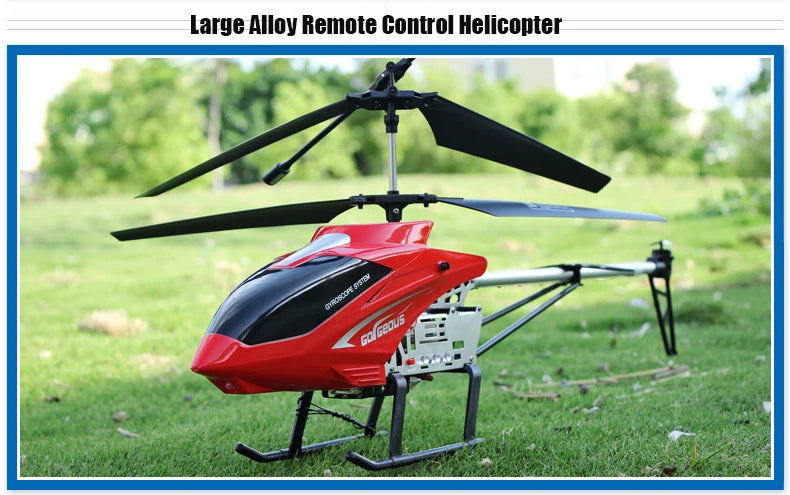 SKYPOINT Rc Helicopter With Remote Control Extra Durable Big Plane Toy For Kids Drone Model Outdoor 3.5CH 80cm Aircraft Large Helicoptero