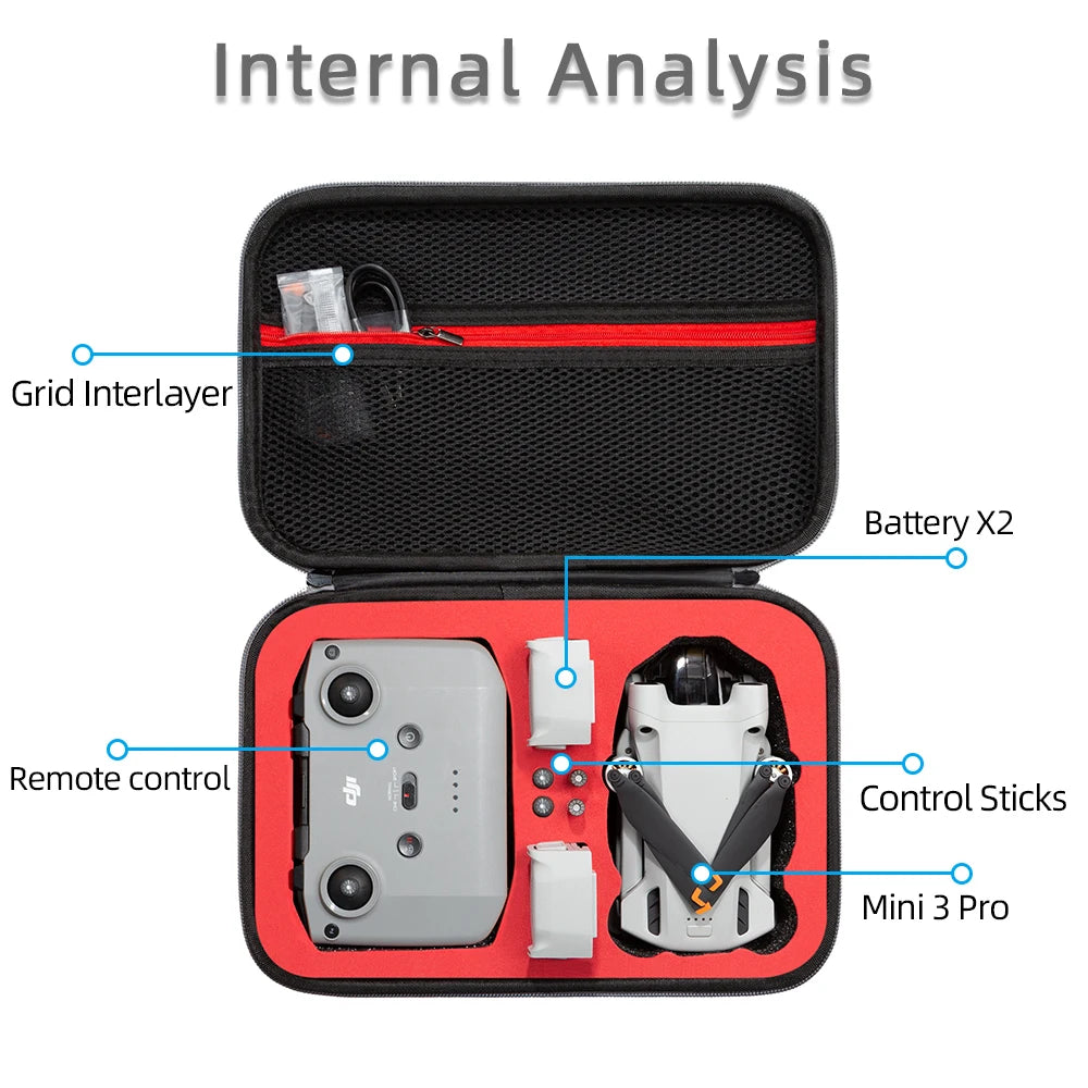 SKYPOINT Storage Bag For DJI Mini 3 Pro Drone Remote Controller Handbag Carrying Case for DJI Mavic Mini 4 Portable Box Accessories