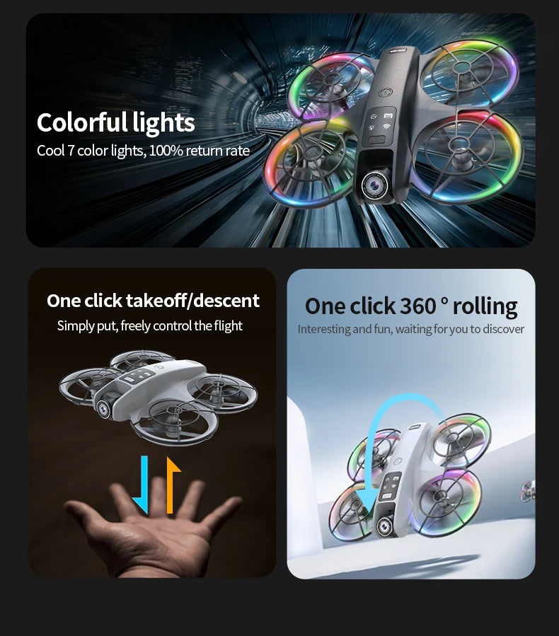 SKYPOINT NEW K200 MAX Drone Large Ultra HD Screen Remote 8K Aerial Vehicle GPS Brushless Motor Long Flight Time 5G Dual Camera Quadcopter