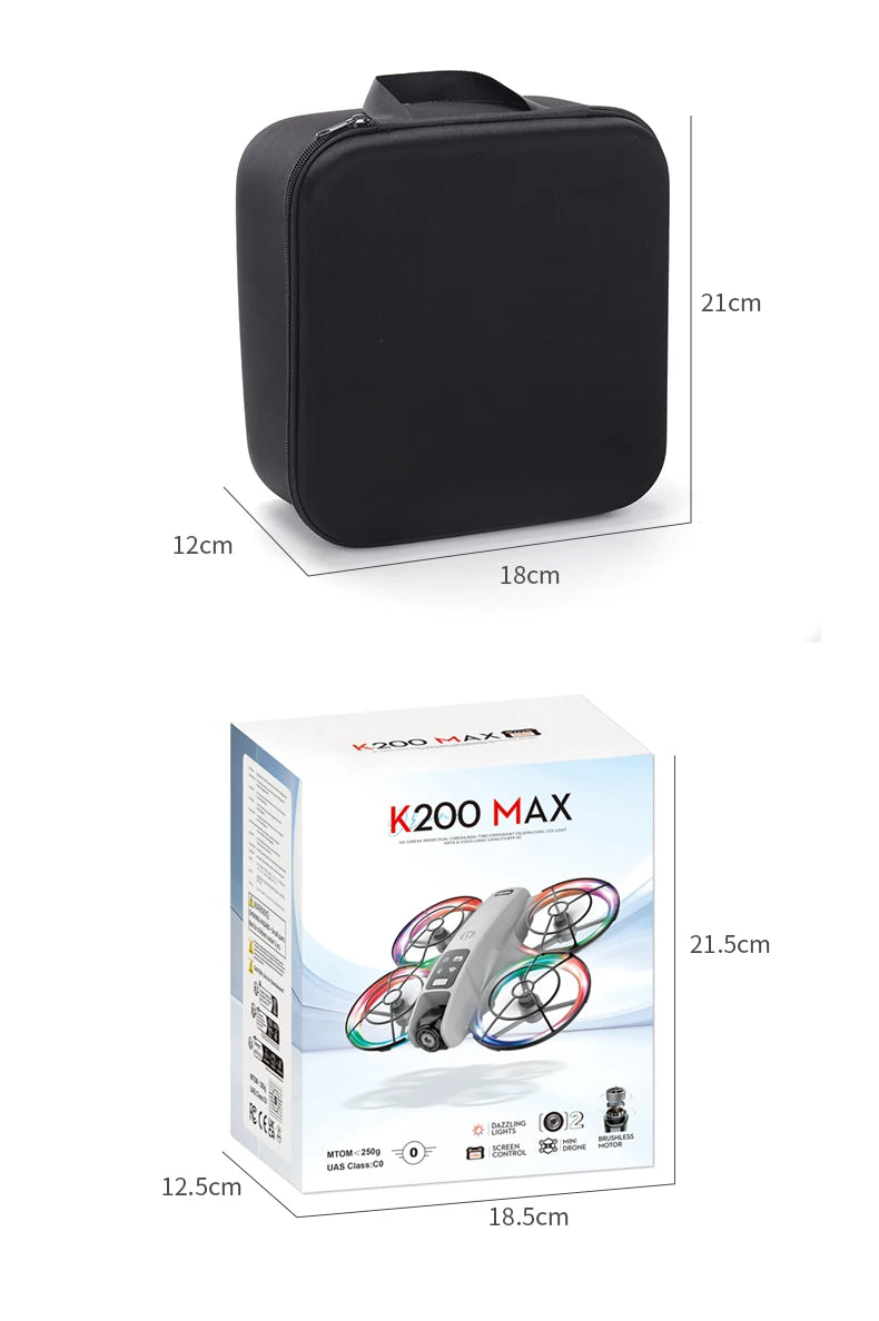 SKYPOINT NEW K200 MAX Drone Large Ultra HD Screen Remote 8K Aerial Vehicle GPS Brushless Motor Long Flight Time 5G Dual Camera Quadcopter