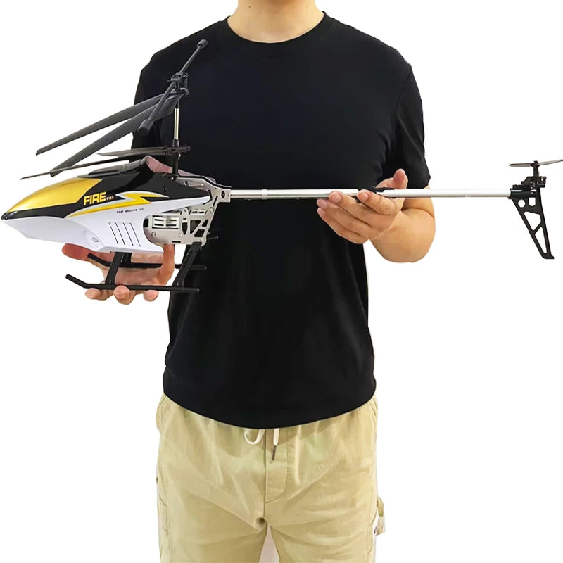 SKYPOINT Rc Helicopter With Remote Control Extra Durable Big Plane Toy For Kids Drone Model Outdoor 3.5CH 80cm Aircraft Large Helicoptero