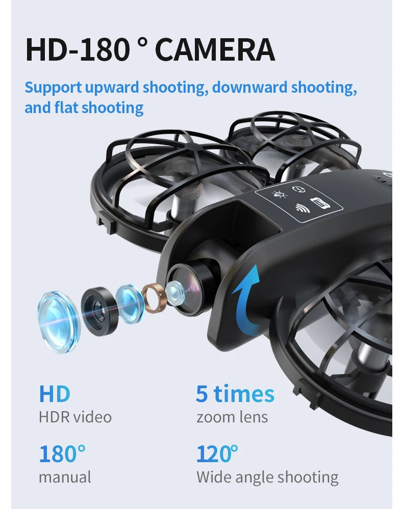 SKYPOINT max drone with 5KM Range 8K Dual Camera 180 Obstacle Avoidance HD Video FPV Optical Flow Quadcopter Aerial Photography Toy