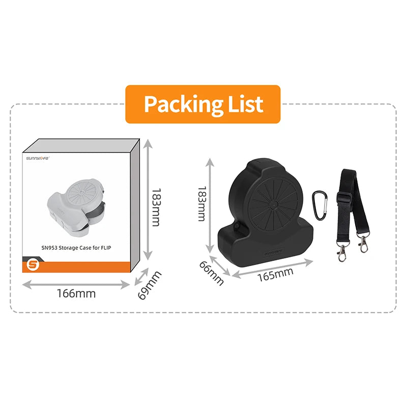 SKYPOINT DJI Flip Drone Waterproof Shockproof Storage Case Portable Travel Bag with Lanyard Carry Box Drone Accessories