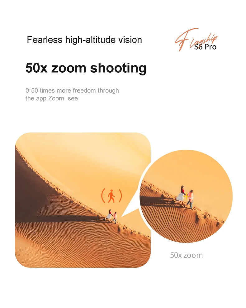 SKYPOINT Xiaomi S6 pro Drone Aerial 8K HD Professional Foldable Obstacle Avoidance Quadcopter Dual Camera GPS WIFI RC UAV Christmas Gifts